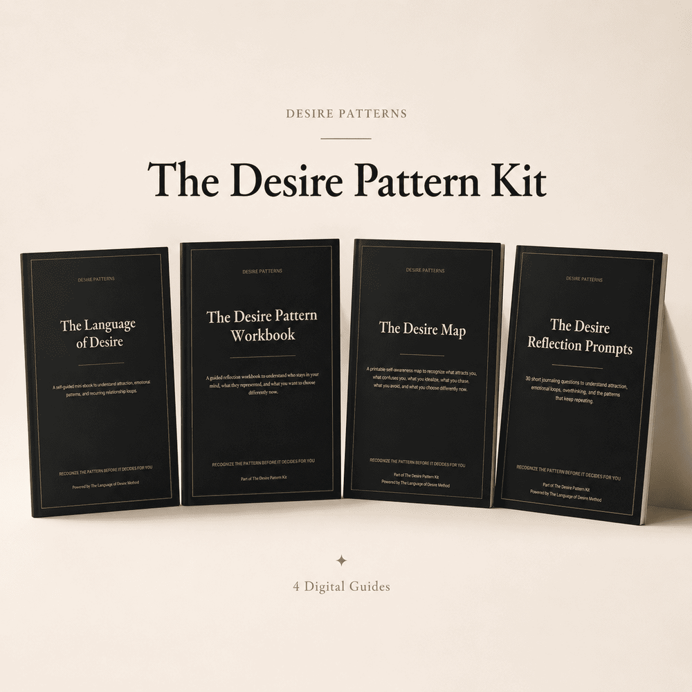 The Desire Pattern Kit showing 4 digital guides included